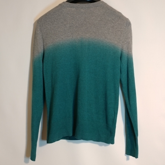 Eddie Bauer Gray and Teal Ombre Cardigan - Picture 4 of 7